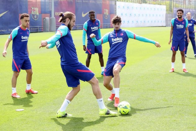 Trincao Mingueza entrenament Barça / FCB