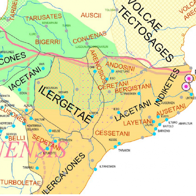 Mapa dels pobles nord ibèrics. Font Arxiu ElNacional
