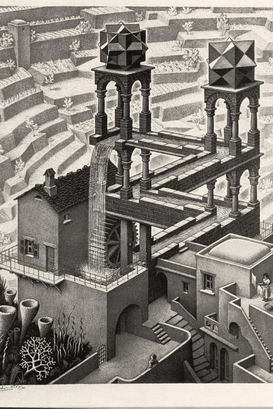 12. M.C. Escher Cascada, 1961