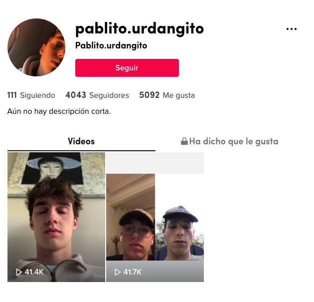 perfil Pablo Urdangarin tik tok