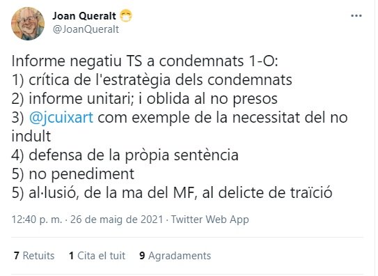 TUIT queralt informe ts indultos