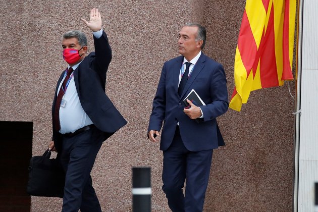 Joan Laporta Rafa Yuste oficinas Barca EFE