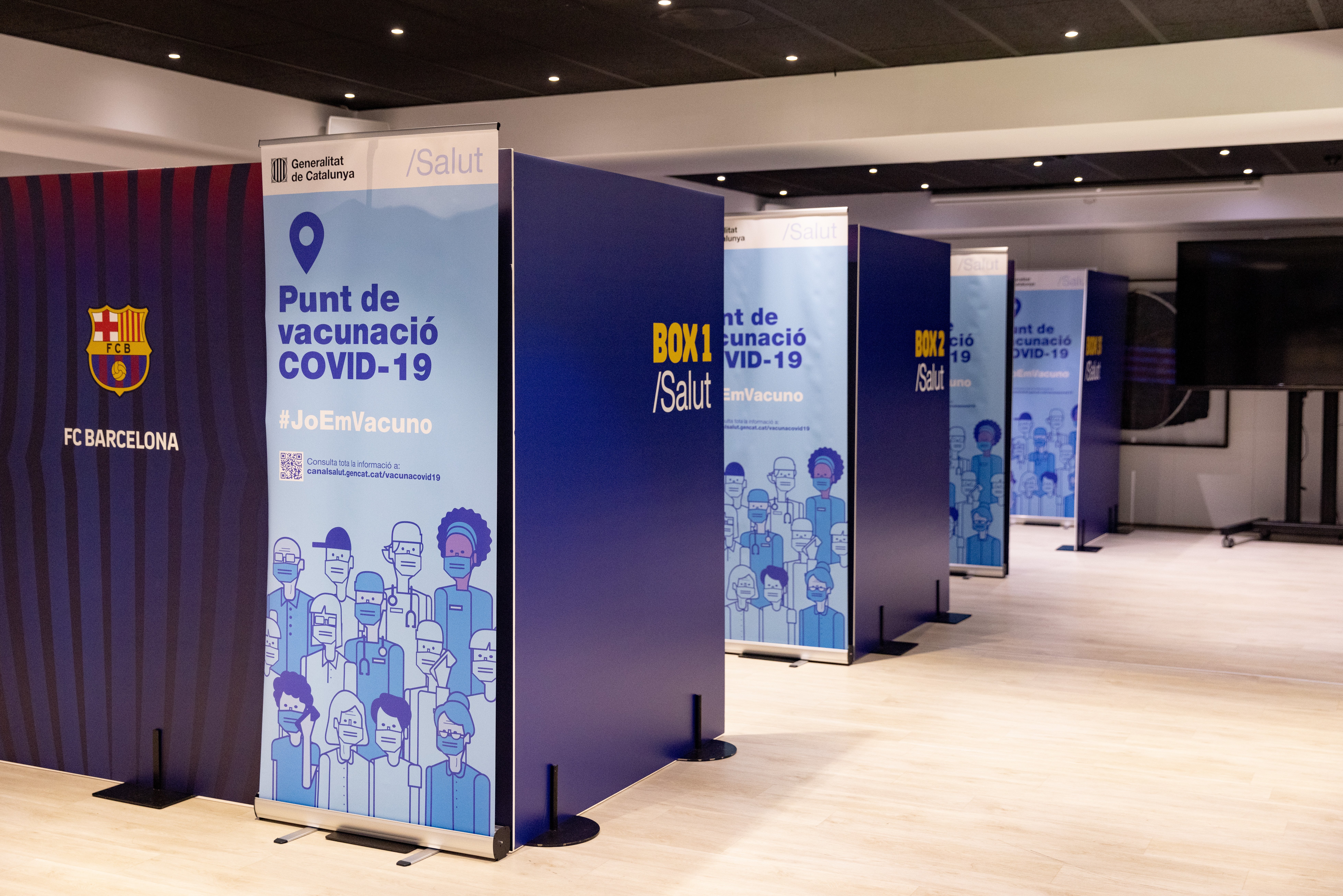 El Camp Nou abre como punto de vacunación contra la Covid