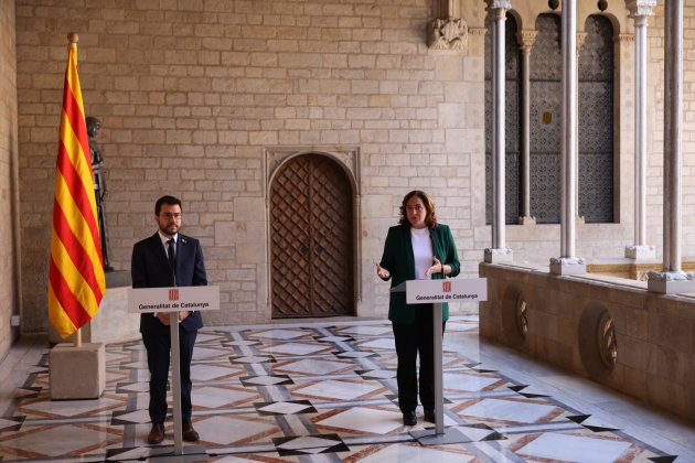 Pere Aragonès i Ada Colau - sergi alcazar