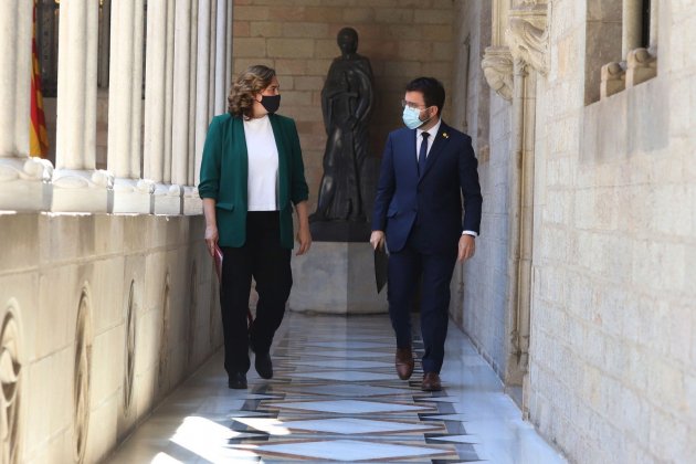 Aragonès Colau reunión Generalitat / Rubén Moreno