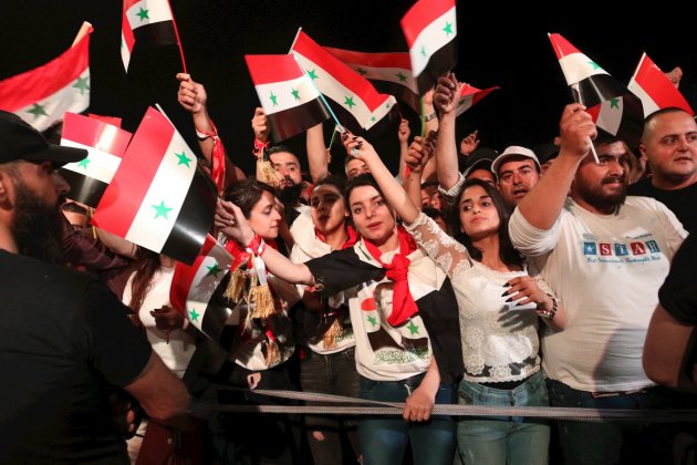 celebracion victoria siria damasco bashar al assad efe