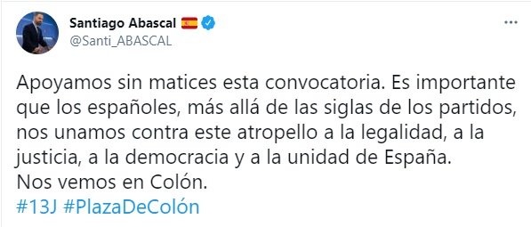 santiago abascal TUIT