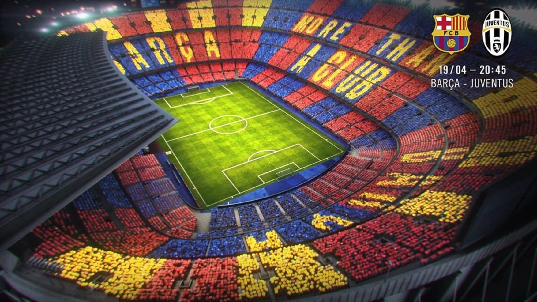 El Barça presenta el mosaico de la remontada contra la Juventus
