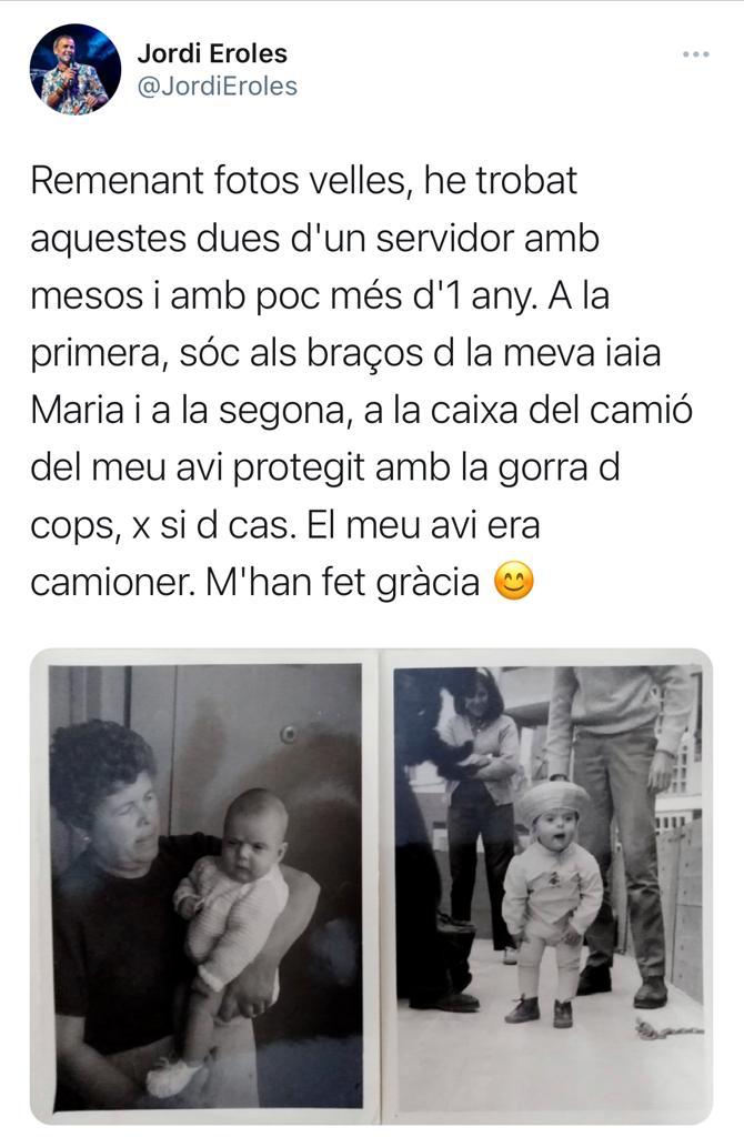 Jordi Eroles tuit fotos bebé