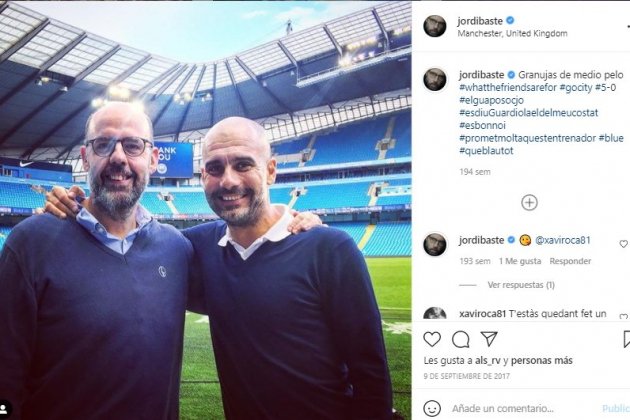 Jordi Basté y Pep Guardiola amigos @jordibaste