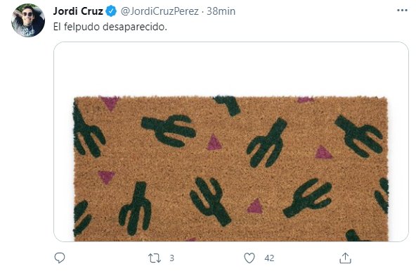 Jordi Cruz felpudo robado @jordicruzperez