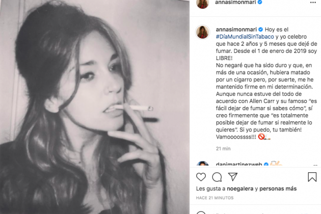 Perfil d'Instagram de Anna Simón
