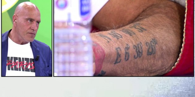 Kiko Matamoros y su tatuaje de coordenadas Telecinco
