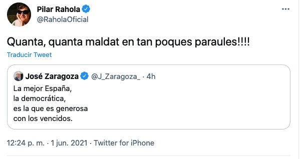 tuit Rahola sobre José Zaragoza 