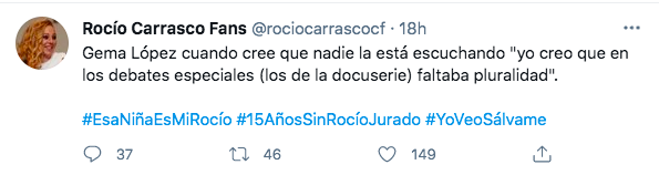 Perfil de Twitter dels fans de Rocío Carrasco