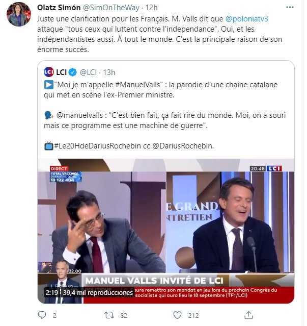 tuit contra Valls Olatz Simón