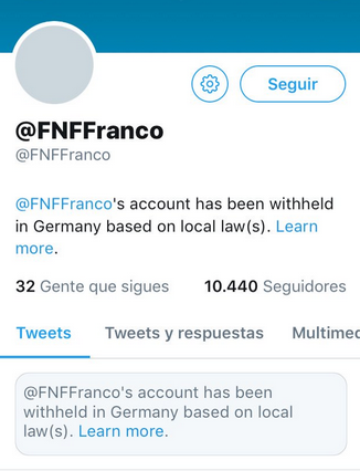 TUITER VETAN FEDERACIÓN FRANCISCO FRANCO
