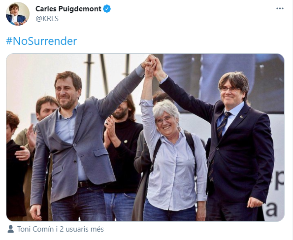 TUIT Carles Puigdemont