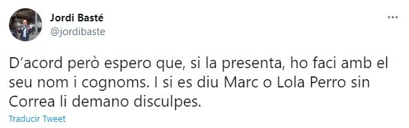 Perfil de Twitter de Jordi Basté