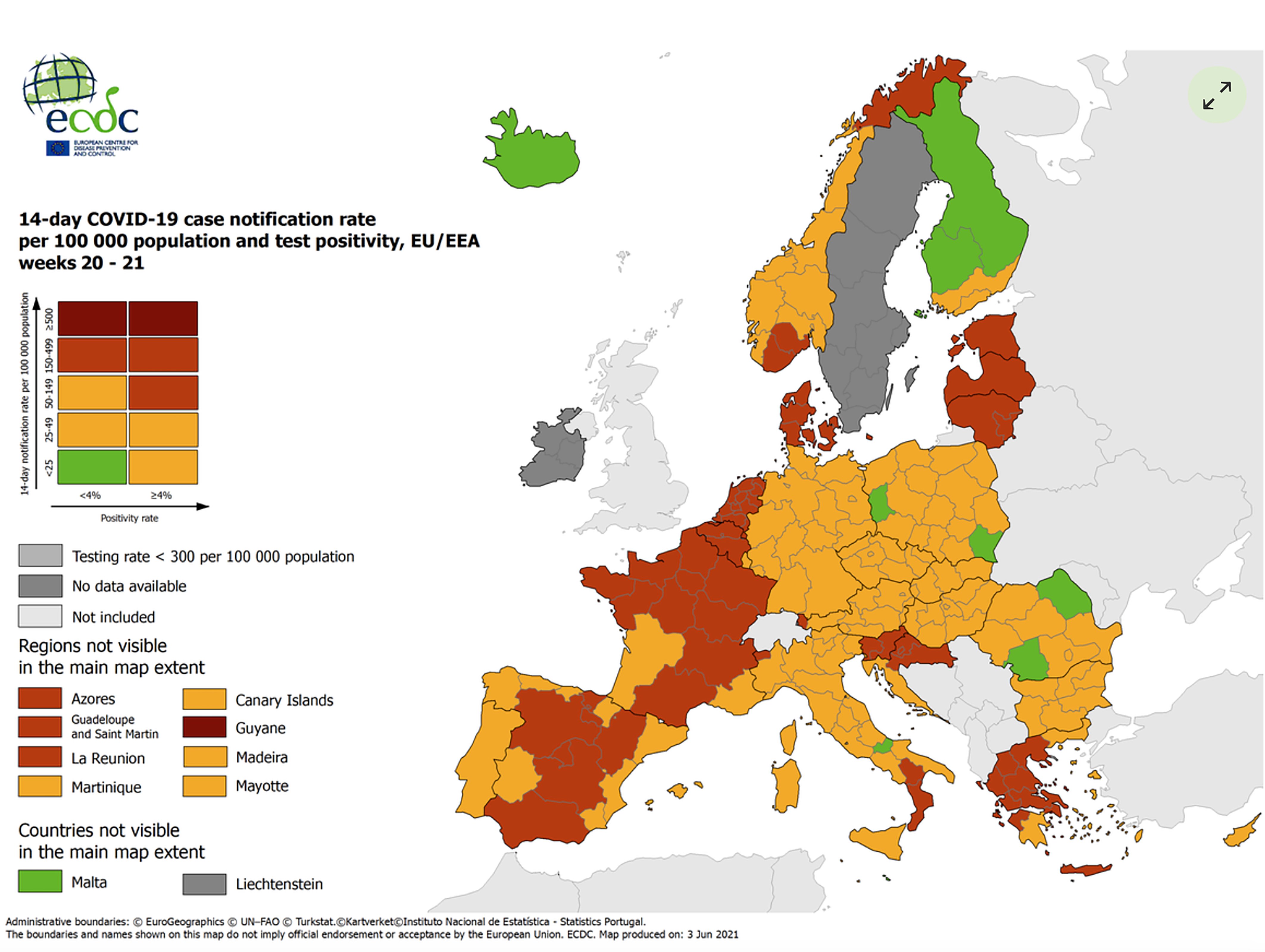 MAPA COVID CONTAGIOS INCIDENCIA ACUMULADA junio / ACN)