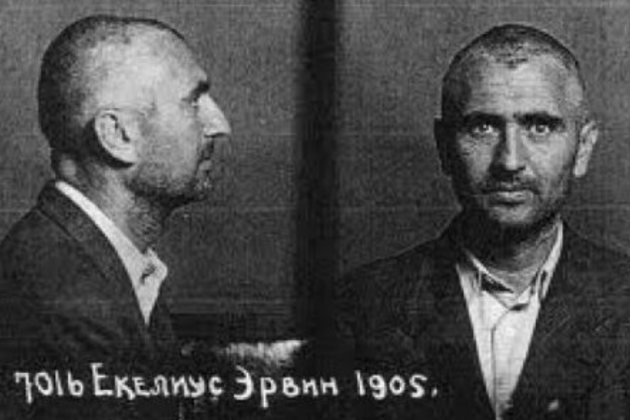 Ficha policial soviética del Dr. Jekellius (1952). Fuente Blog World War II Gravestone