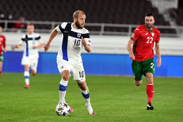 Teemu Pukki en un partido con Finlandia / EuropaPress