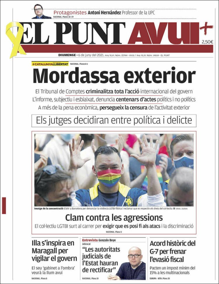 portada 6 junio EL PUNT AVUI