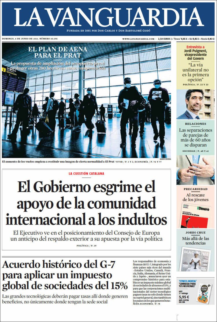 portada 6 junio LA VANGUARDIA