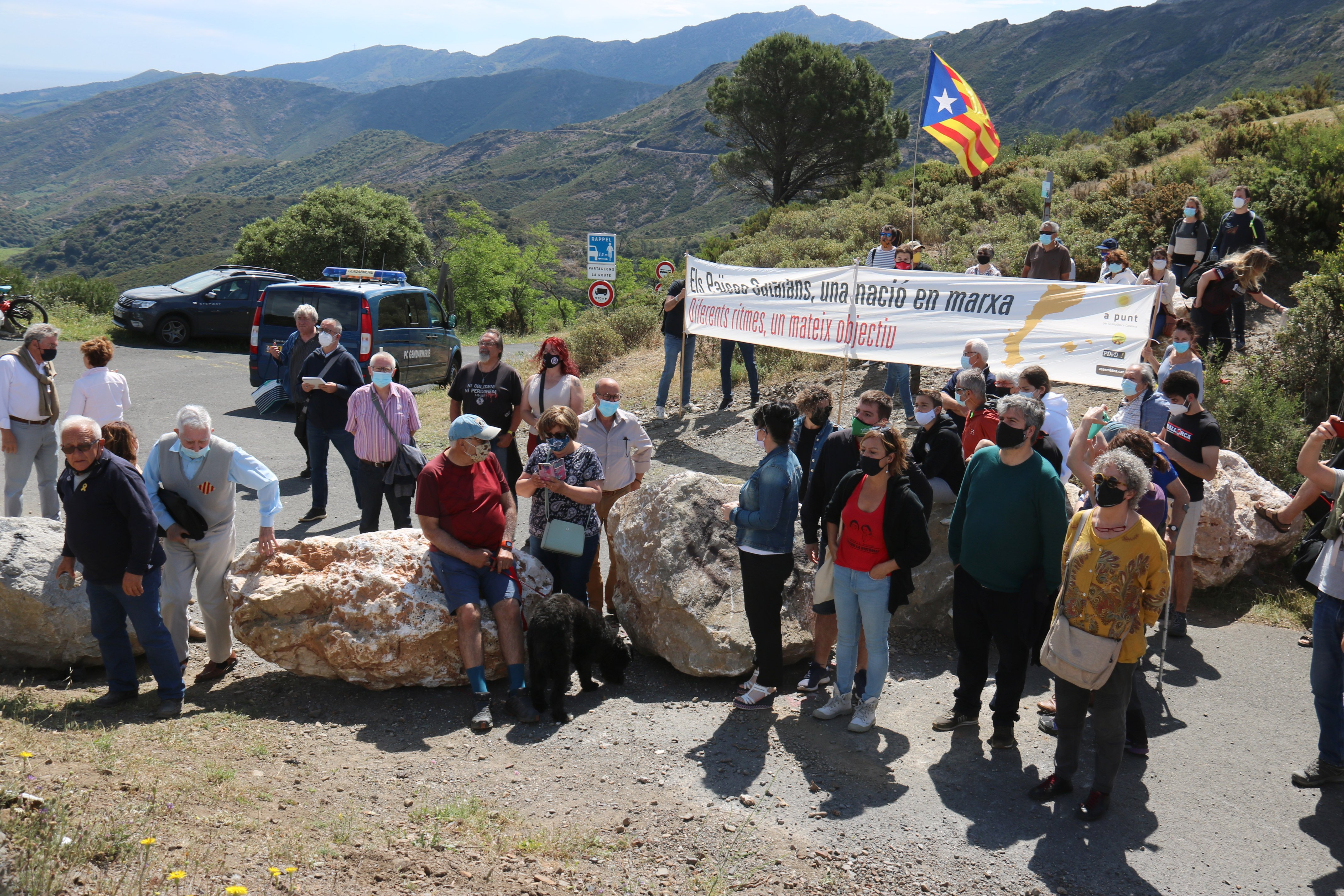 Manifestació a la Catalunya Nord pel bloqueig "ridícul" del Coll de Banyuls