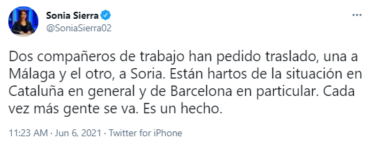 SONIA SIERRA TRASLADO CATALUÑA