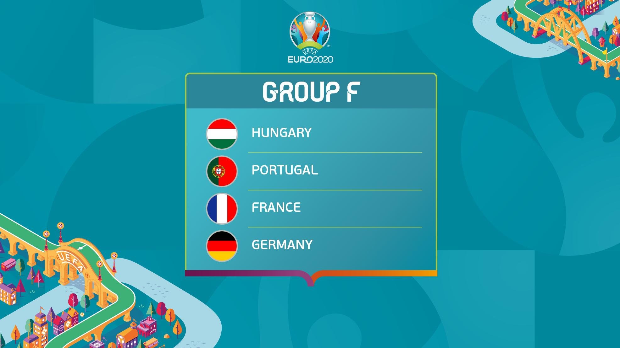 Grupo F de la Eurocopa: Francia, Alemania, Portugal y Hungría