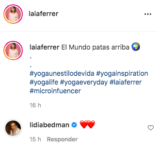 Perfil de Instagram de Laia Ferrer
