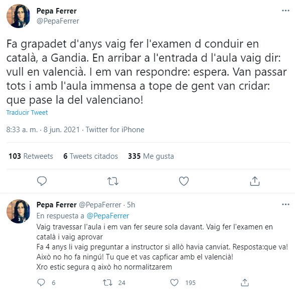 tuit Pepa Ferrer corresponsal TV3 Valencia catalán