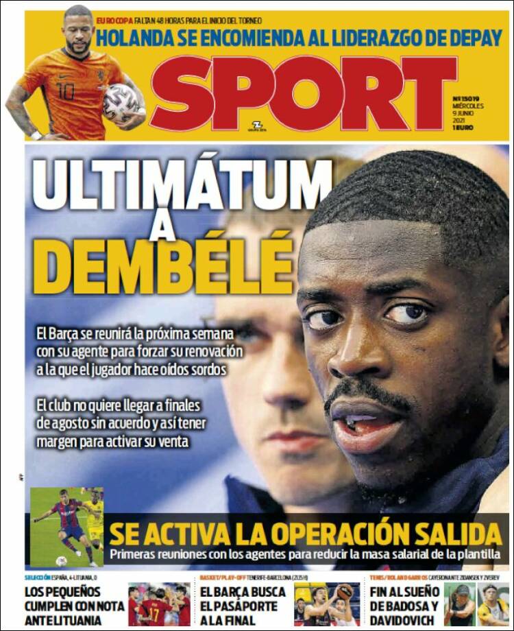 Sport Portada 09 06 2021