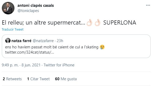 Toni Clapés tuit skating 