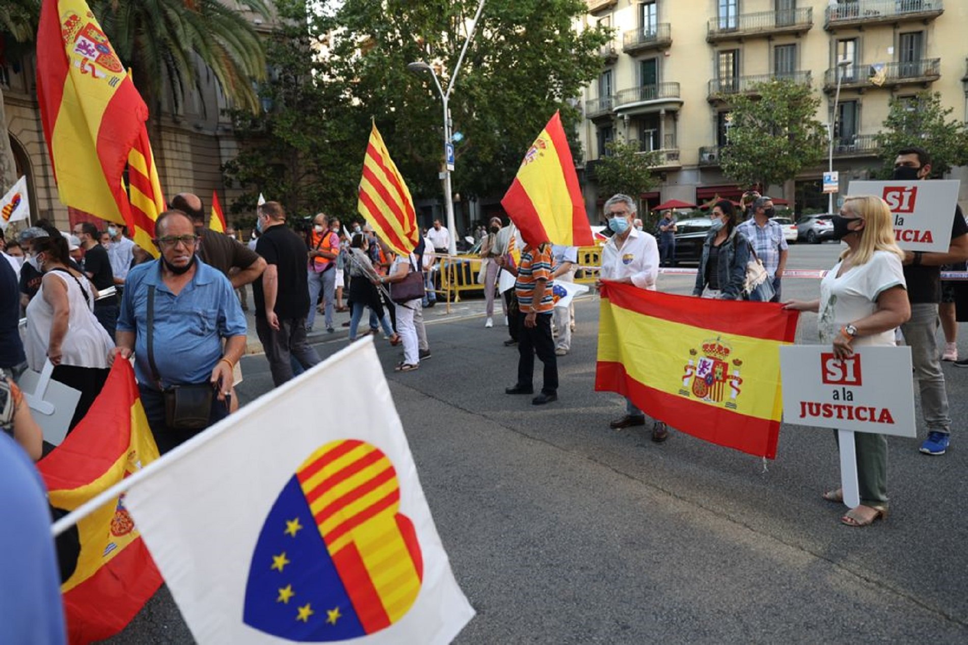 manifestación contra indultos españolista barcelona sergi alcazar