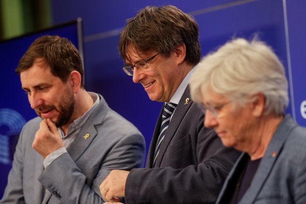 Toni Comín, Carles Puigdemont i Clara Ponsatí - EFE