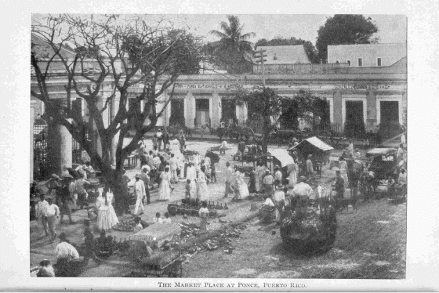 Mercado de Ponce (principios del siglo XX). Font Library oif Congress