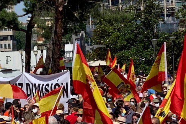 manifestacion madrid bandera preconstitucional nicolas tomas