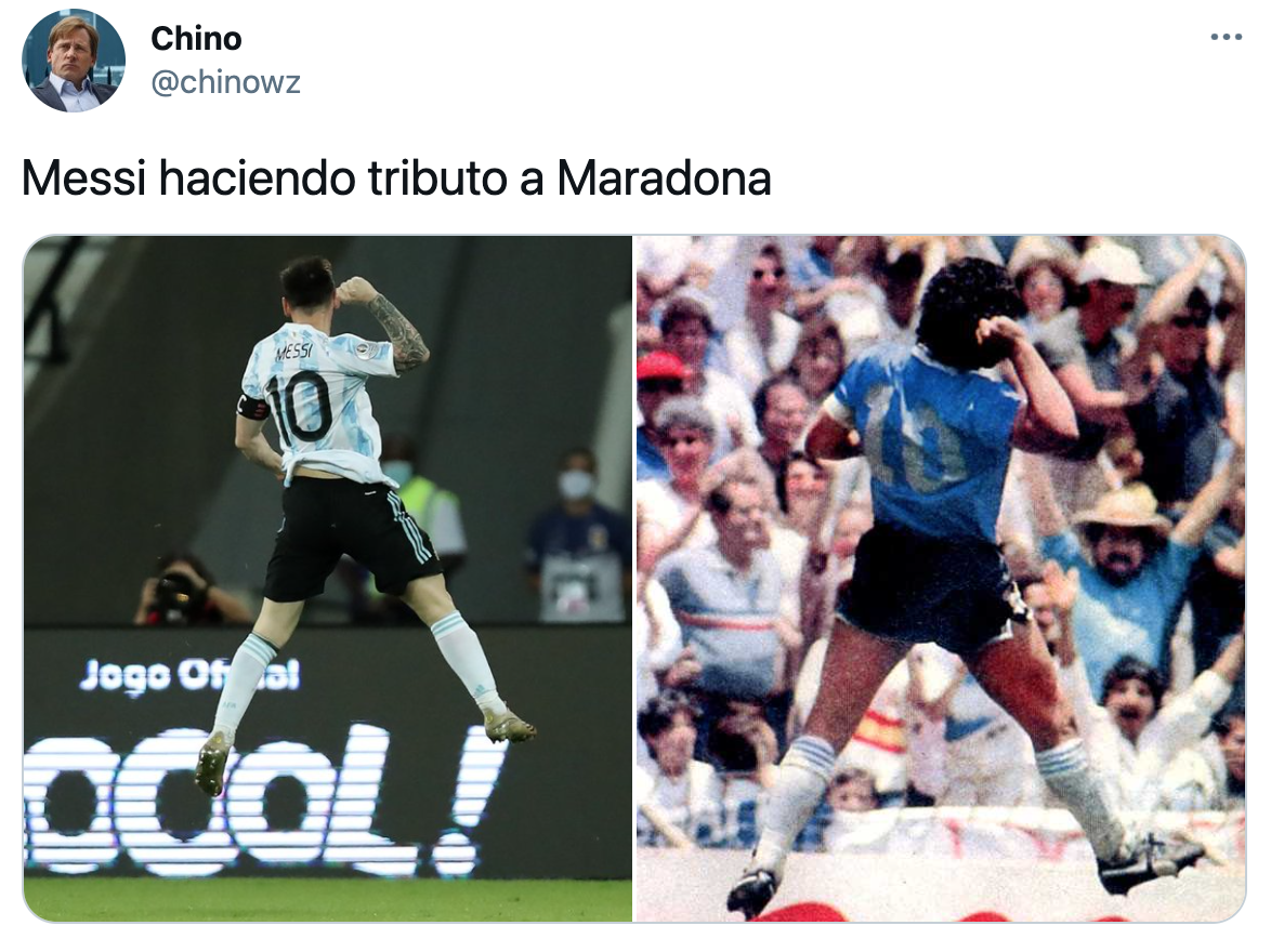TUIT Maradona Messi Argentina