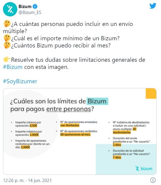 TUIT Bizum cambios
