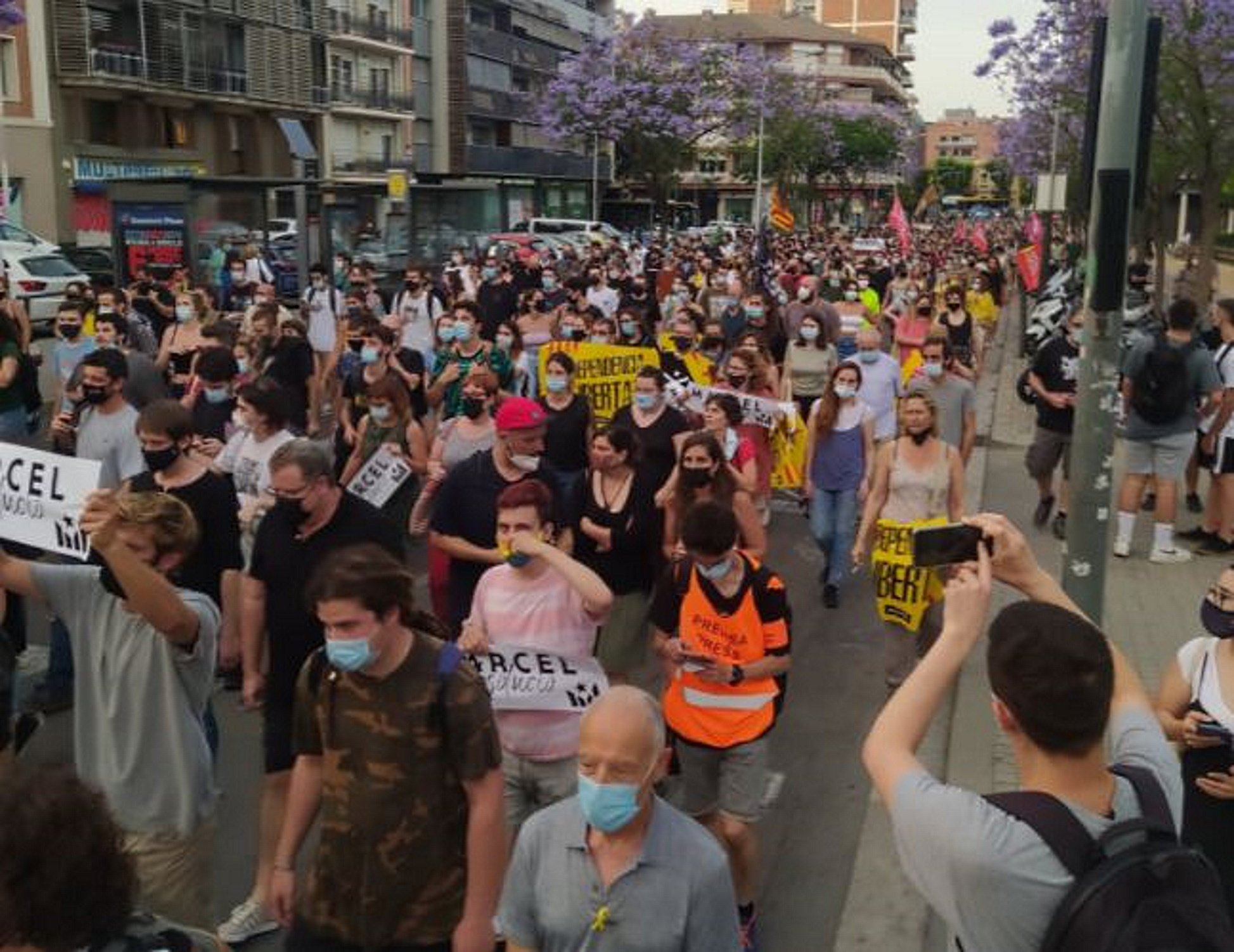 Protesta a Badalona contra la pena de presó per Marcel Vivet