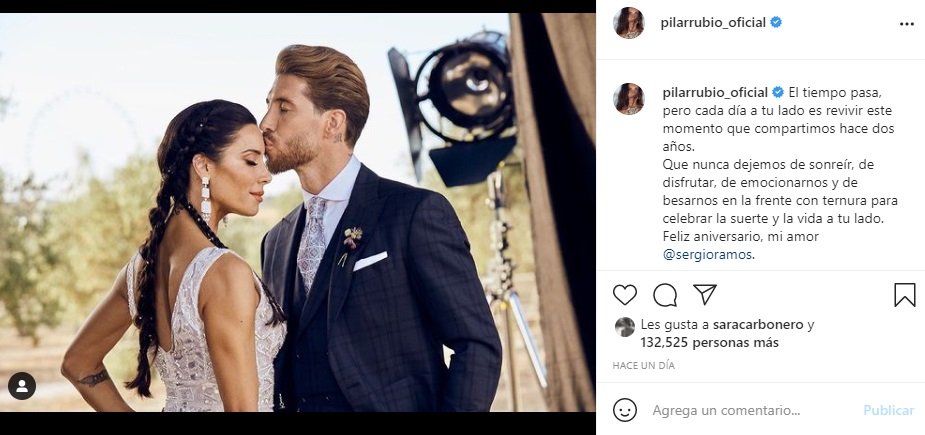 pilar rubio mensaje a ramos