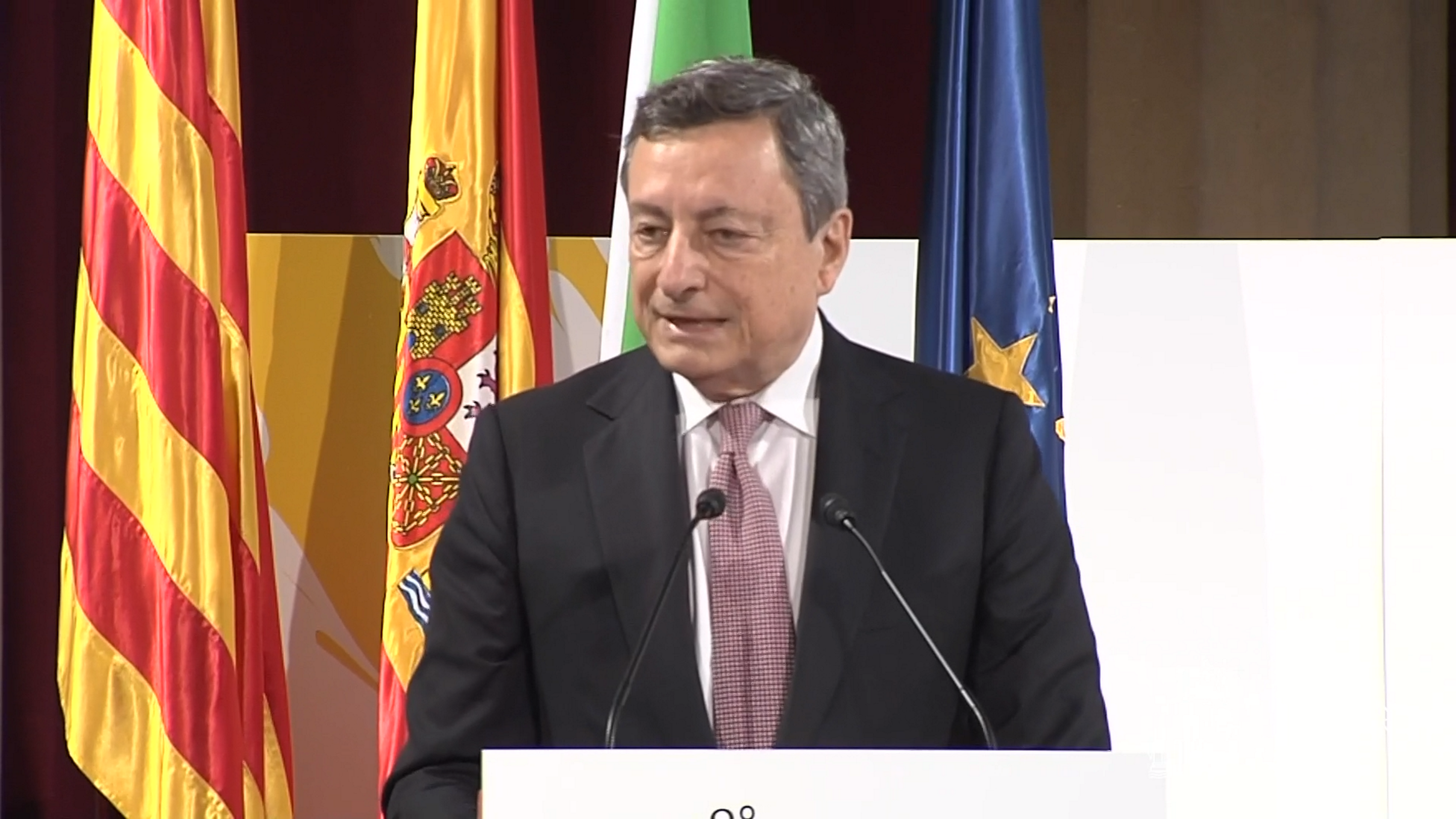 Mario Draghi Italia Barcelona / Moncloa
