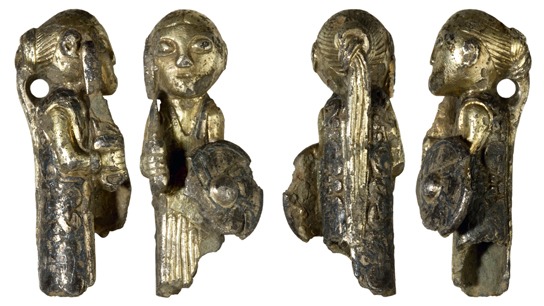 Representació de dones guerreres escandinaves (segle IX). Font Nationalmuseet Copenhaguen