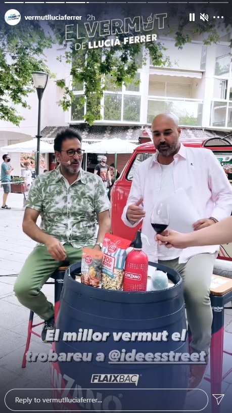 Xavier Graset en 'El vermut de Llucià Ferrer', Instagram