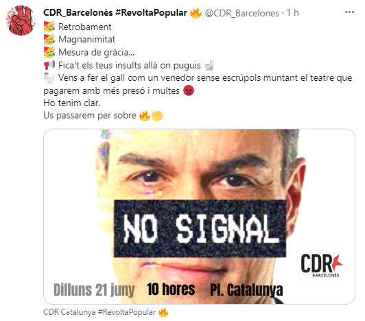 CDR barcelones manifestación boicot pedro sanchez