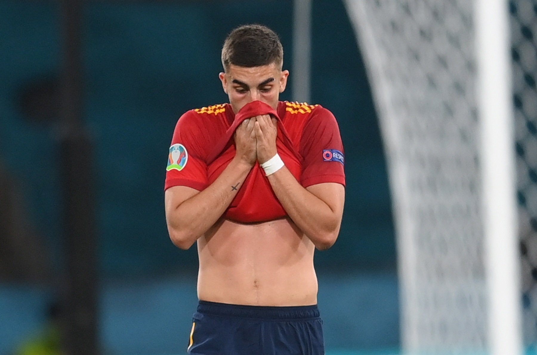 Ferran Torres durante el partido entre España y Polonia