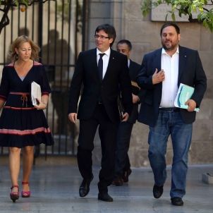 Munté - Junqueras - Puigdemont - Govern - efe Munté - Junqueras - Puigdemont - Govern - efe