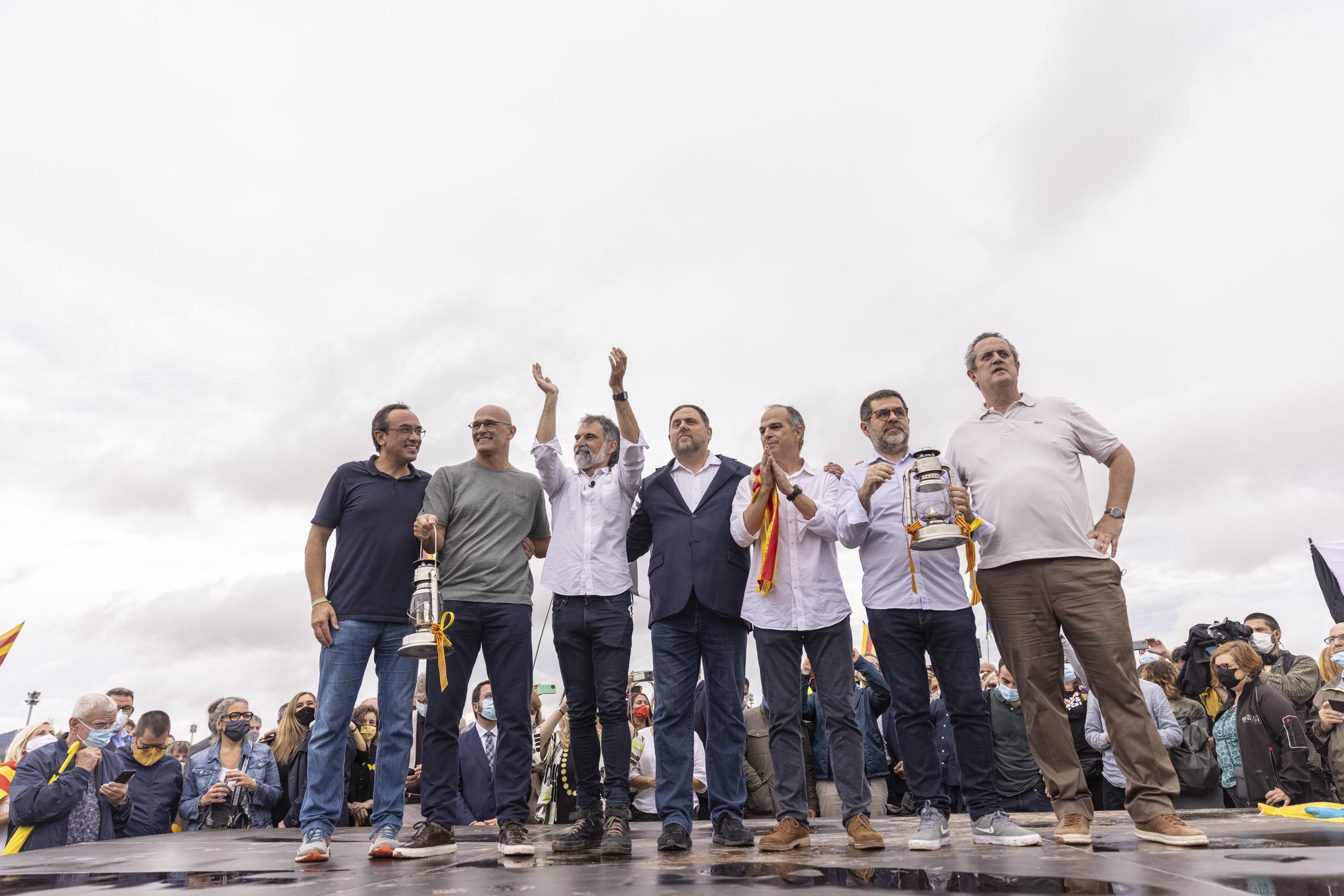 Els set de Lledoners es reafirmen en la lluita independentista